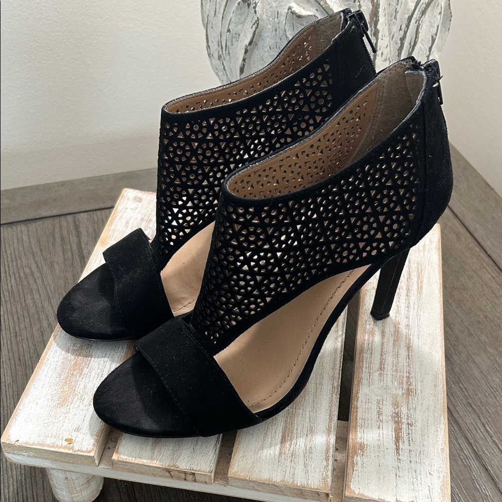 BCBGeneration Black Laser-Cut Heels